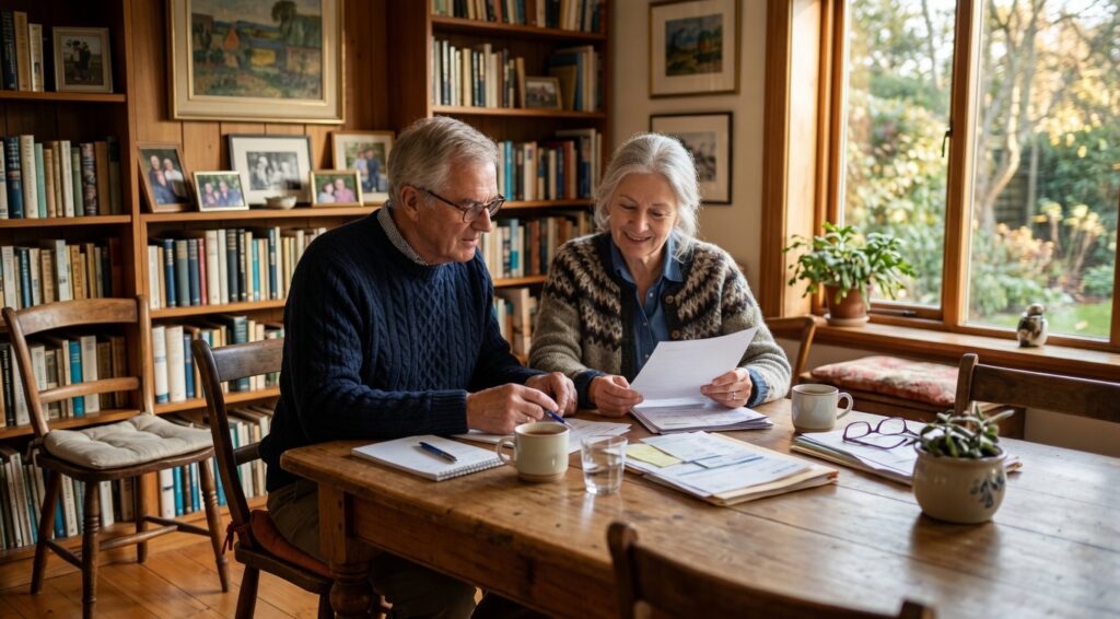Reverse Mortgage Oregon: A Complete Guide for Homeowners 1 Oregon couple reviewing reverse mortgage options at home.